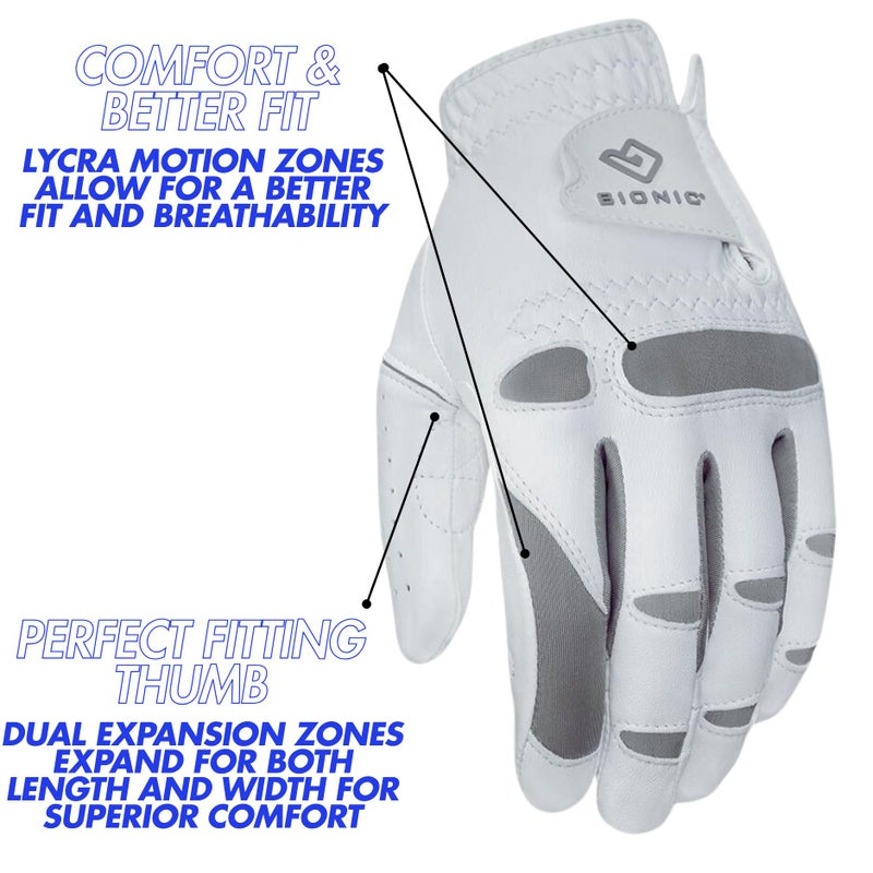 Bionic Men's Performance Grip Pro Premium Leather Golf Glove (Cadet X-Large  Left) - Image 3